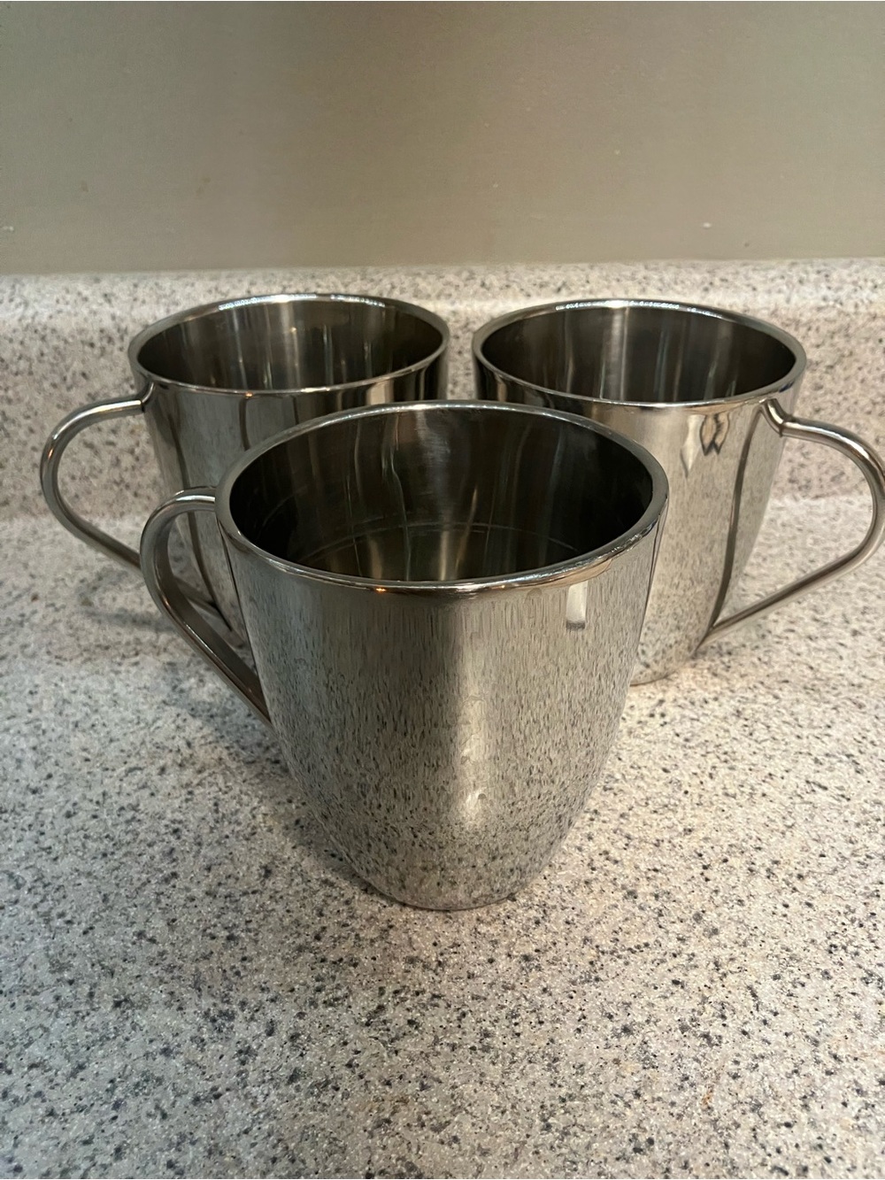 Stainless Steel Mikasa Dining Mugs - Set of 3